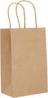 Juvale Paper Gift Bags with Handles, 12 Pack, 3x5.25x8.5 in Brown, Party Favor Bags