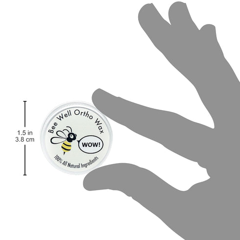 Bee Well Ortho Wax | Pure All Natural Extra Firm Braces Wax | 2 Recyclable Jars, 150 Total Pieces for Braces Discomfort