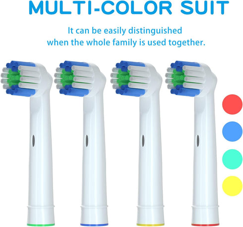 Electric Toothbrush Replacement Heads Compatible with Oral-B, Soft Bristles, 16 Pack