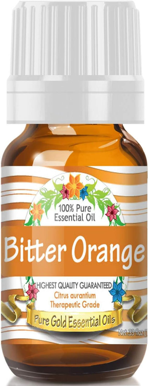 Pure Gold Essential Oils - Orange (Bitter) - 0.33 Fluid Ounces
