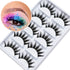Veleasha 5D Faux Mink Lashes - 100% Handmade Luxurious Fake Eyelashes, 5 Pairs Pack (Dubai)