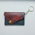 Red Snakeskin Print Keychain Birth Control Pill Case in Envelope Shape