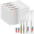 Disposable Toothbrushes with Toothpaste, Gold and Silver Toothbrush Disposable Bulk, Individually Packaged,