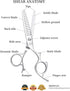 Moontay 6.0" Hair Cutting Shears, Professional Barber Stylist Scissors, 440C Japanese Stainless Steel