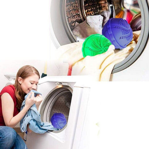 Laundry Balls Wash Balls - Pure Natural Alternative Detergent, Set of 2