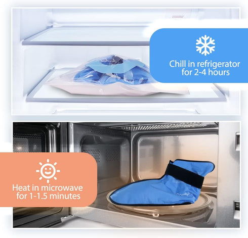 XL Foot Ice Pack Wrap for Plantar Fasciitis, Ankle Ice Boot for Post Surgery, Hot Cold Therapy Relief