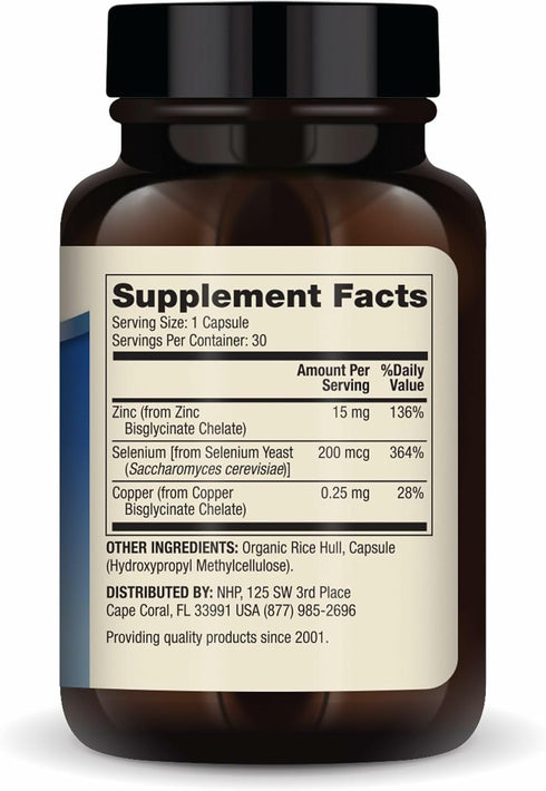 Dr. Mercola Zinc Plus Selenium - Mineral Blend Supplement for Immune, Brain & Respiratory Support - 30 Capsules