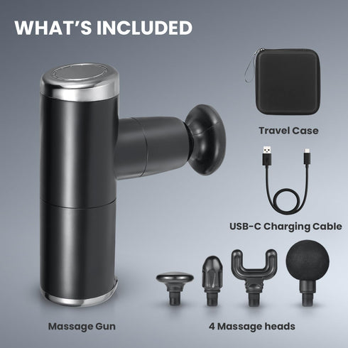 HOM Deep Tissue Mini Massage Gun - Quiet and Portable Handheld Massager for Treating Muscle Soreness, Back Pain