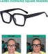 Eyekepper 4 Pack Ladies Eyeglasses - Oversized Square Design Eyewear for Women, Transparent