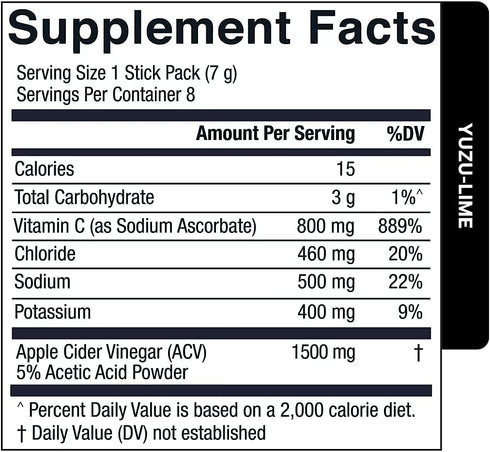 Essential Elements Hydration Packets - Sugar Free Electrolytes Powder Packets, 24 Stick Packs with ACV & Vitamin C