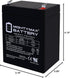 Mighty Max Battery 12V 2.9AH F1 PS-1227-F1 SLA Replacement Battery Compatible