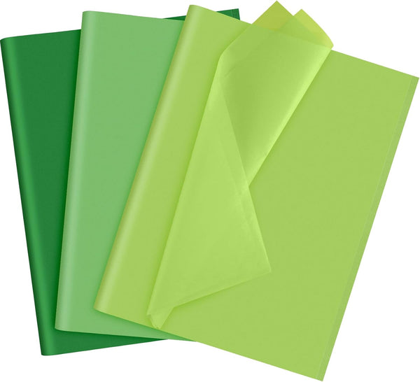 NEBURORA Assorted Green Tissue Paper Set, 60 Sheets Gift Wrap Paper 3 Colors for Saint Patrick's Day DIY Crafts