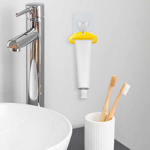 TIESOME 12Pcs 4 JJUNW Toothpaste Squeezers Bulk, Colors Toothpaste Clips Tube Squeezer Dispenser, Toothpaste Rollers
