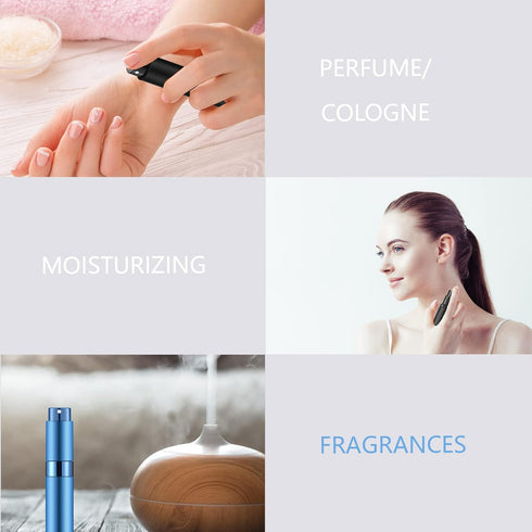 Lil Ray 8ml Portable Mini Perfume Atomizer, 7 PCS Refillable Small Spray Bottle for Travel, Pocket Cologne
