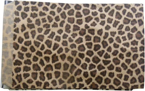 N'icePackaging 50 Qty 5" x 7" Cheetah Leopard Print Flat Paper Gift Bags for Candy, Cookies, Party Favors