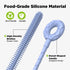 VOGOGE 2 6mm&9mm, Pcs Silicone Straw Cleaner Brush, Extra Long Cleaning Brushes for Straws, Blue