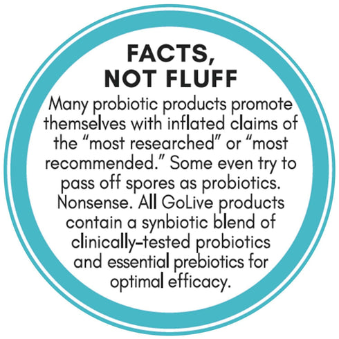 GoLive Probiotics & Prebiotics for Women and Men, Sugar-Free Synbiotic Powder, 10 Count (Pack of 1)