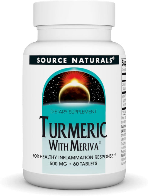 Source Naturals Turmeric with Meriva, Healthy Inflammatory Response, 500mg, 60 Tablets
