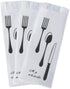 100 Pack 100% White Kraft Paper Bags, 2.75 x 10 inches White Plain Bag Kitchen Cutlery Utensils Holder
