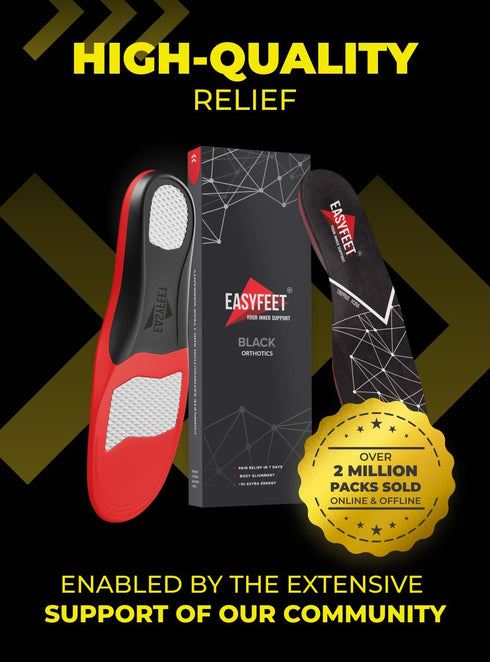 Premium Anti-Fatigue Shoe High Arch Support Insoles Men Women - Plantar Fasciitis Inserts - Orthotic Inserts Shoe Soles