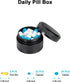 Small Metal Pill Case - Waterproof Pill Box for Pocket & Purse, Travel Medicine Organizer