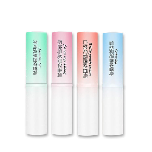 4PCS Solid Balm Sets, Portable Pocket Balm Perfume for Travel Use, Natural Fragrance for Men and Women