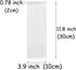 100 Count Clear Tall Thin Resealable Zip Bags - 3.9" x 11.8" (10 x 30 cm)