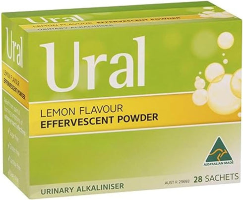 Ural 4G Effervescent Powder, 28 Sachets, Urinary Alkalinizer, Cystitis Relief