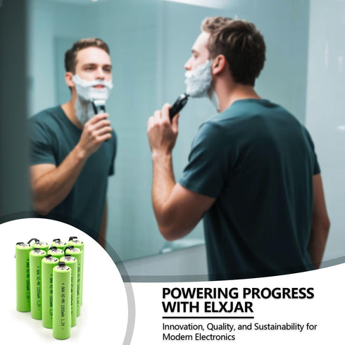 YUTSUJO (10-Pack) 1.2V 1000mAh Ni-MH AAA Rechargeable Battery with Tabs Compatible with Waterpik Toothbrush Electric