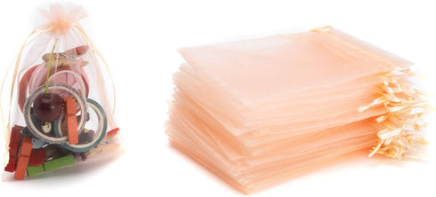 Tendwarm 50PCS Organza Gift Bag - 5X7 Inches Drawstring Favor Pouches for Jewelry Candy Mesh Bags