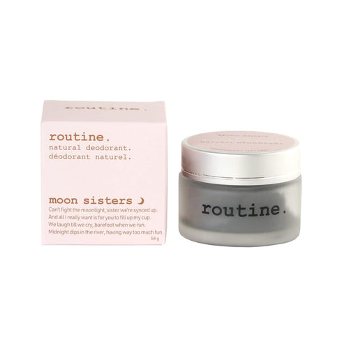Routine. Natural Deodorant (2 Fluid Oz.) Moon Sisters - Aluminum Free Natural Deodorant for Women & Men - Rose, Neroli,