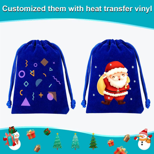 Shintop 10pcs Velvet Drawstring Bags - Wedding Gift Bags, Velvet Cloth Jewelry Pouches (Blue)