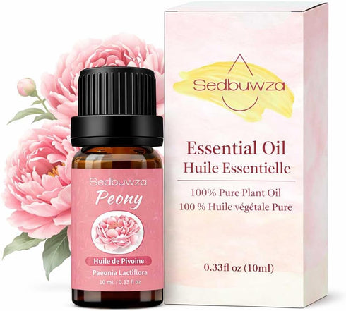 Sedbuwza Peony Essential Oil, Pure Organic Peony Fragrance Oil for Diffuser, Humidifier,