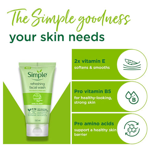 Simple Refreshing Facial Wash Gel - 5 Ounce