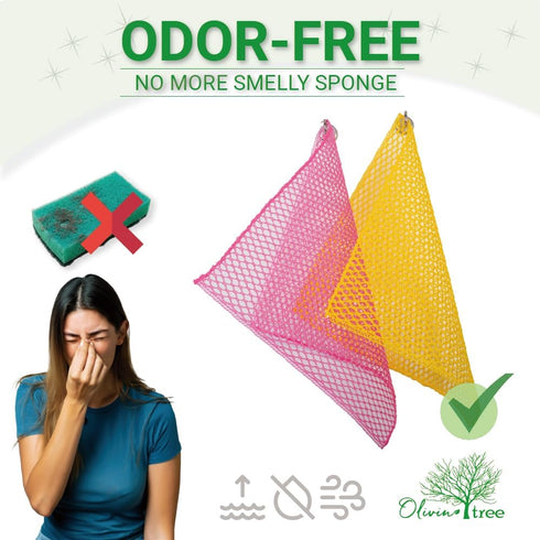 5PCS Innovative Dish Washing Net Cloths, Quick Dry Mesh Scourer for Dish Washing, Dish Sponge, Dish Scrubber 11" x 11"