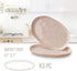 SILVER SPOONS 3 PC Hammered Serving Trays, Disposable 12" x 7" Plastic Platters for Upscale Celebrations