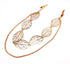yueton 2pcs Fashion Ladies Hollow Out Leaves Gold Chain Alligator Clips, Hair Clips for Bride