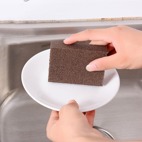 AKOAK 5 Pcs Emery Sponge | Sand Abrasive Brush for Polishing Furniture and Cleaning Pots and Pans