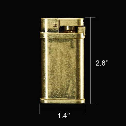 Vintage Trench Lighter Kerosene Copper Lighter - Windproof Brass Lighter for Men