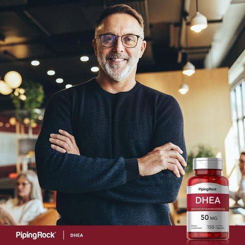 Piping Rock DHEA 50 mg | 150 Capsules | Gluten Free, Non-GMO Dehydroepiandrosterone Supplement
