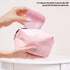 FOMIYES Leak-Proof Bath with Cleaner Brush and Retainer Holder Box, Complete Clean Care for Dentures, Braces (Pink)