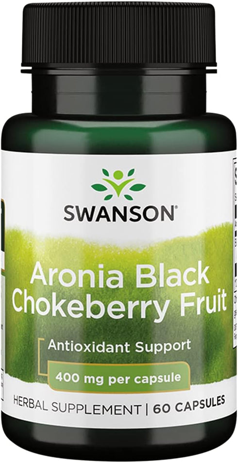 Swanson Full Spectrum Aronia (Chokeberry) 400 mg - 60 Capsules for Antioxidant Support