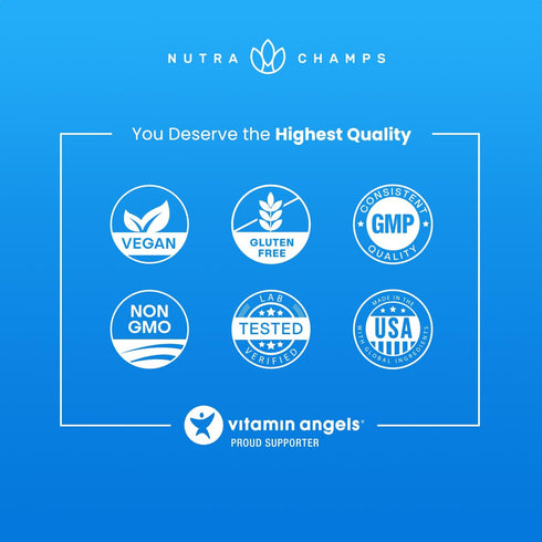NutraChamps Magnesium Zinc & Vitamin D3 Supplement, 120 Vegan Capsules for Bone, Muscle & Heart Health, Immune Support