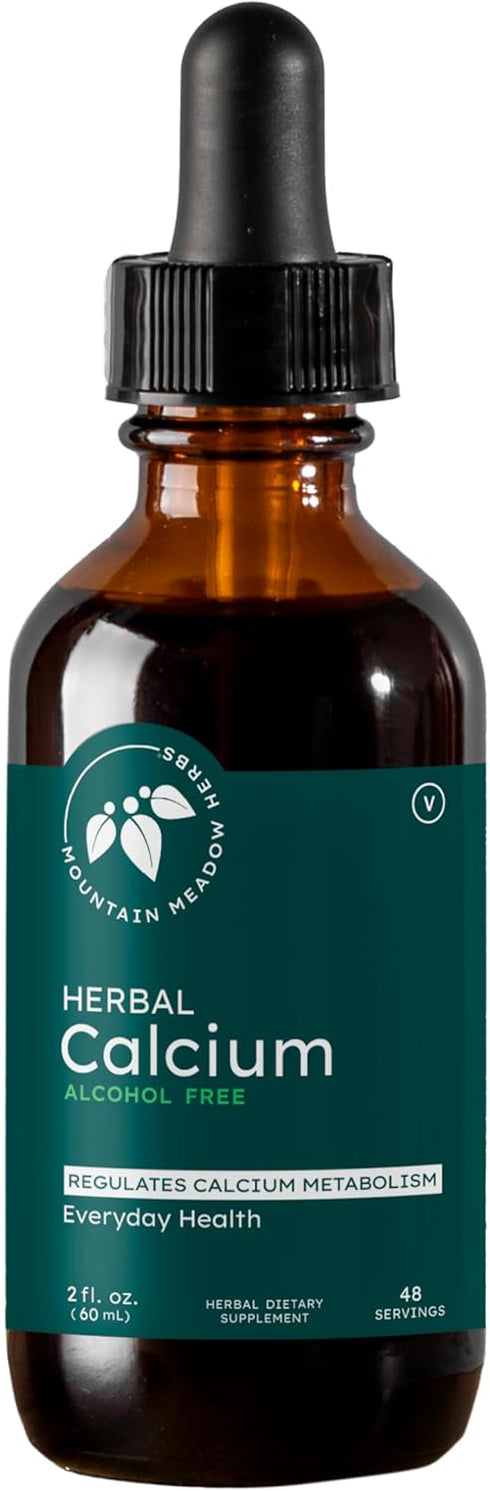 Mountain Meadow Herbs Herbal Calcium, Vegan Liquid Calcium Supplement for Bone & Teeth Support, 2 oz, High Absorption