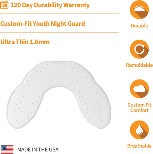 SOVA Junior Night Guard, Purple Punch, 1.6mm Thin, Custom-Molded Fit for Teeth Grinding & Clenching