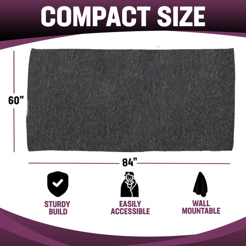 Kemp USA First-Aid Blanket Bag with 80% Wool Blanket Included, Lightweight Mountable Survival Gear (17x4.5x12.5 inches)