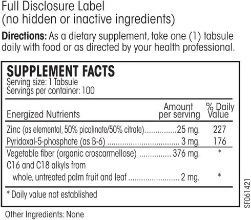 PERQUE Energized Double Zinc Guard, 100 Tabs