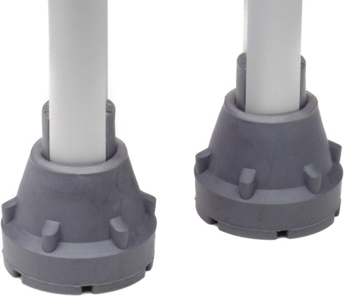 GRAY Crutch Tips & Cane Tip - Pair of 2, 3/4" 7/8” Inch, Heavy Duty Rubber Non-Slip Grey