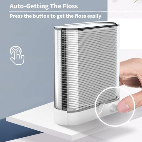 Dental Floss Holder,Pop-up Floss Box Automatic Tooth Picks Flossers Dispenser,Portable Tooth Picks Flossers Box and Flossers for Adults,Floss Pick Holder,with Refill and Travel Case