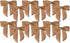 Pre-Tied Natural Jute Burlap Bows, 3" Wide, Set of 12, Wired Craft Ribbon for Weddings and Parties